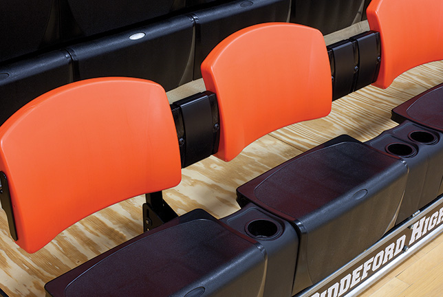 Bleacher backrests and spacers