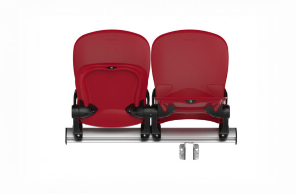 Ergonomic round-back stadium chair ideal for arenas and event venues