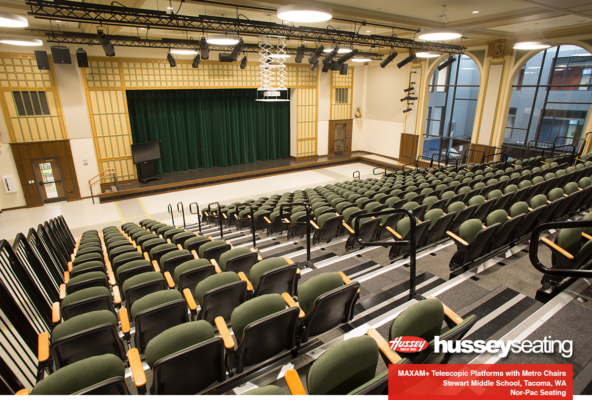 Cafetorium Seating looking at Stage