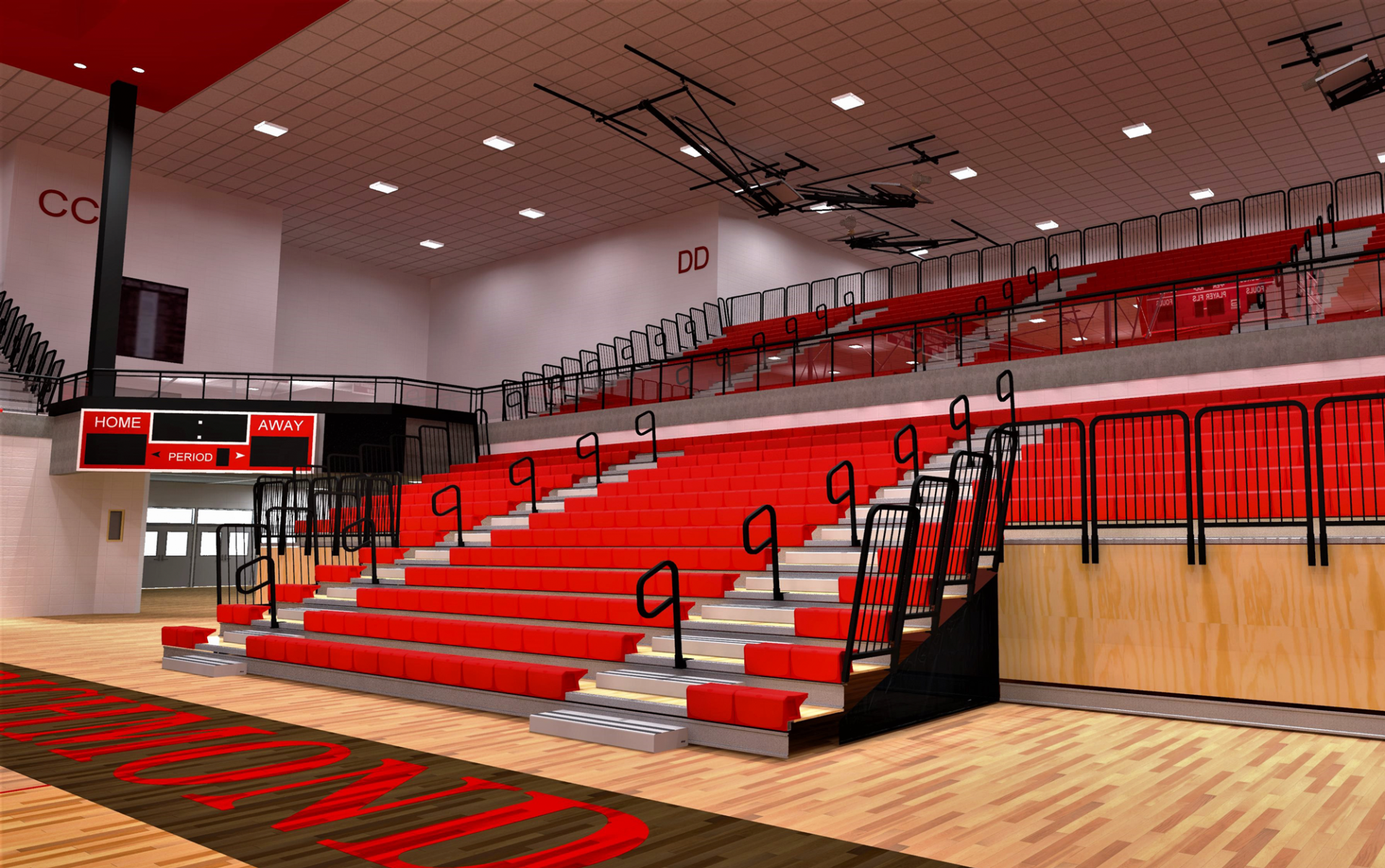 3D Revit bleacher modeling